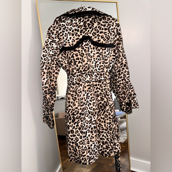 COPY - Bebe Leopard Print Trench Coat - Picture 7 of 7
